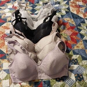 Bali Wireless Comfort Bra Set - Lavender, Cream, Black, 10 Bras